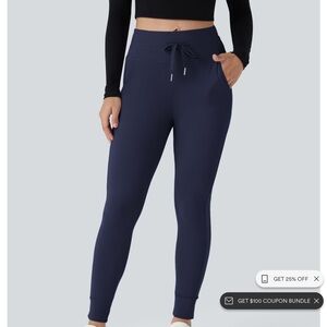 NWT Halara SoftlyZero™ Plush High Waisted Drawstring Pocket Plain Full Length M